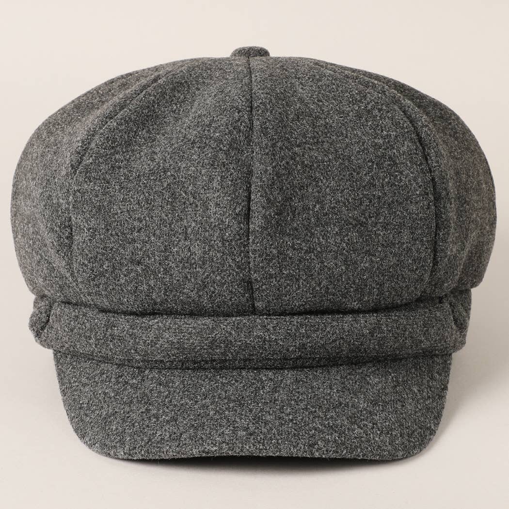 Solid Color Casual Newsboy Cap Cabbie Hat