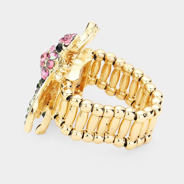 Crystal Honey Bee Stretch Ring