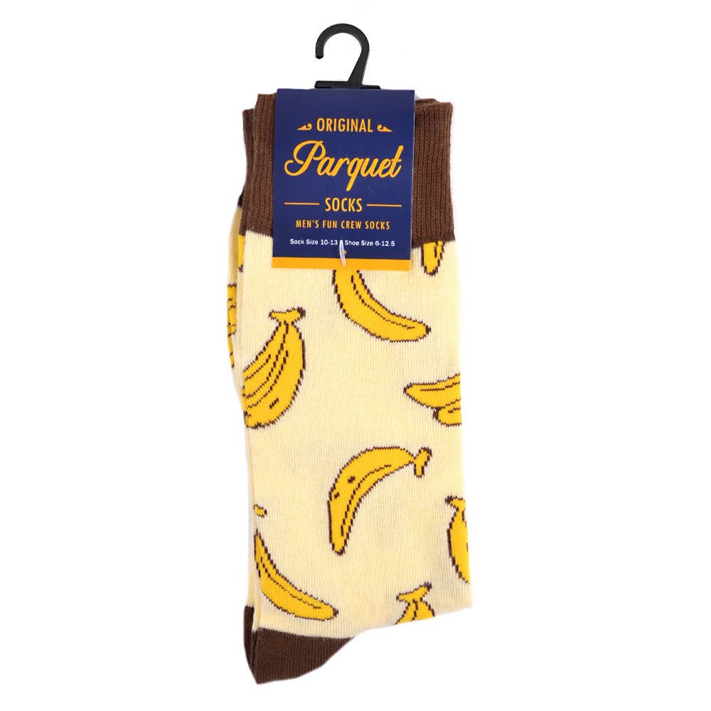 Men's Banana Novelty Socks - NVS19544-YW