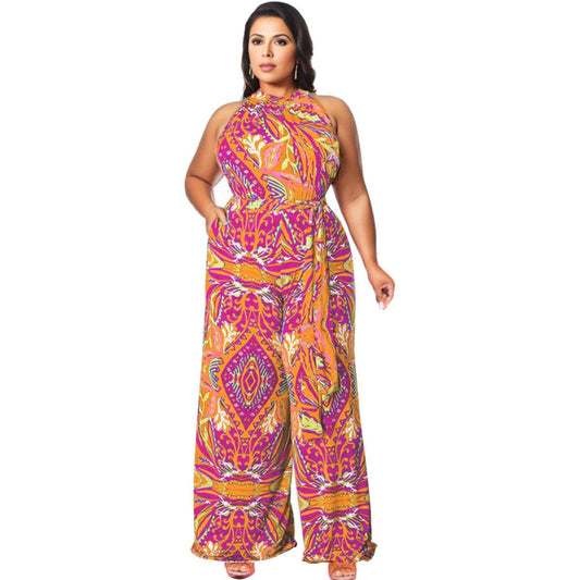 Orange Paisley Jumpsuit