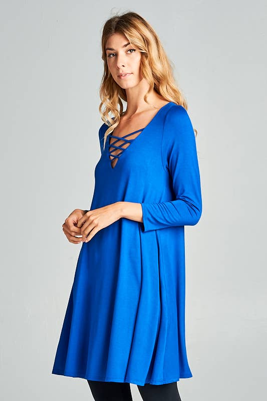 Solid Jersey Tunic Dress