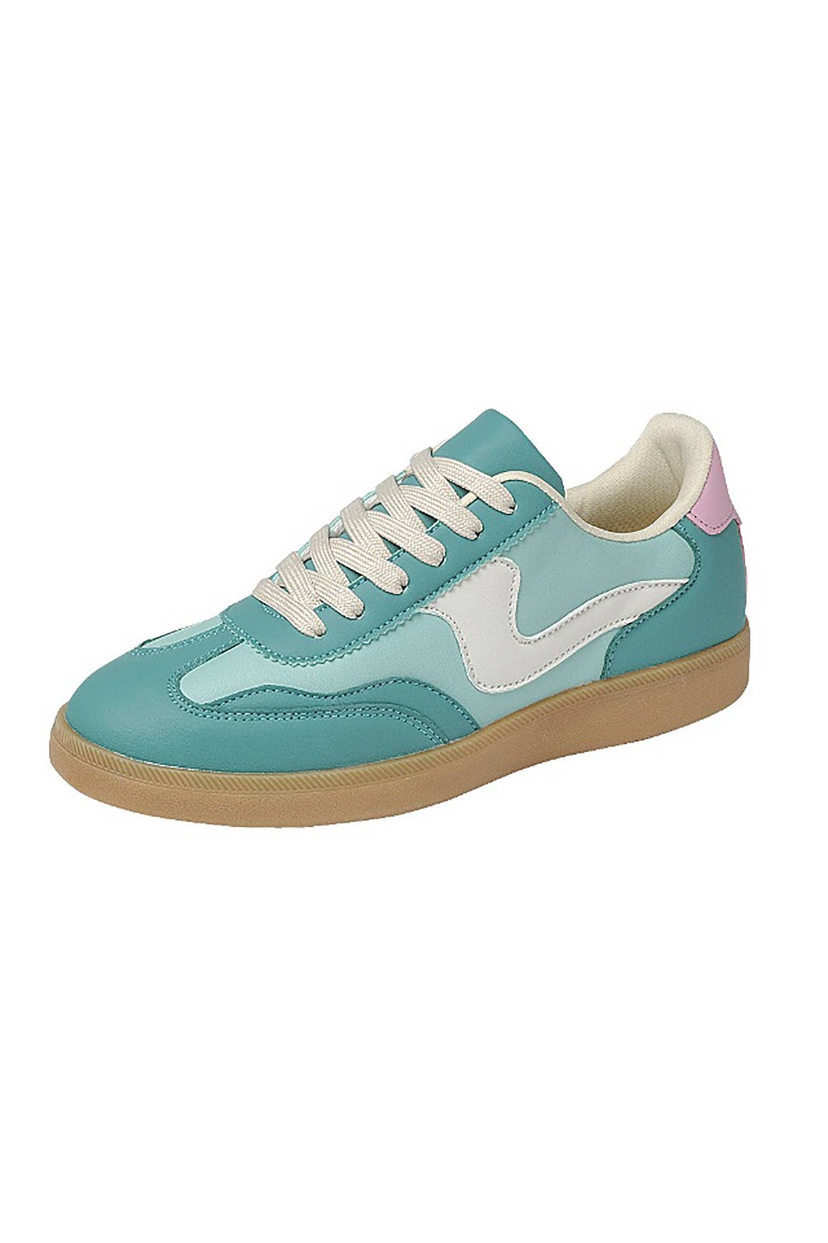 Leopard/Gold Lace Up Womens Sneaker