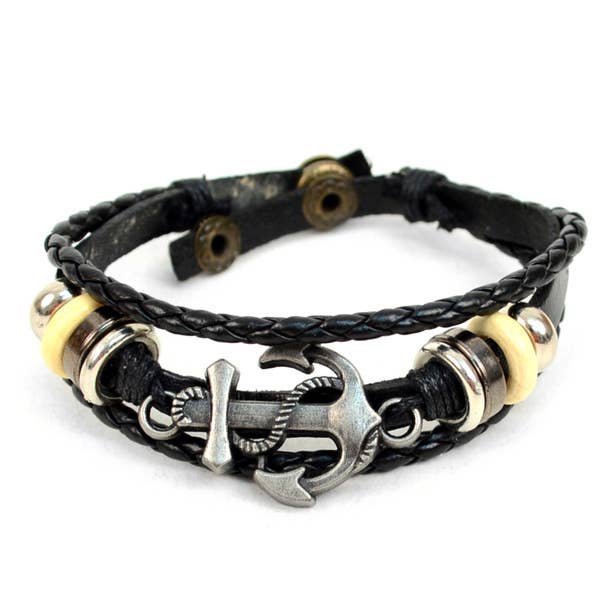 Men's "Anchor" Two Pieces Bracelet Set