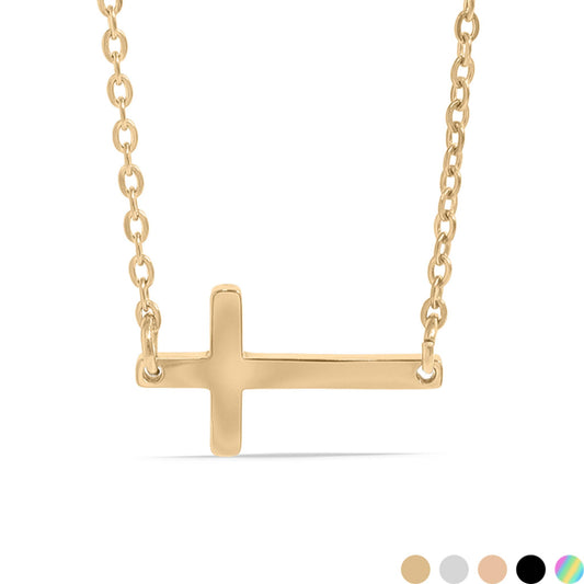 Horizontal Cross Necklace