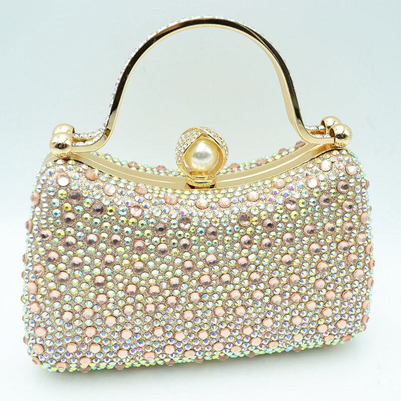 Crystalline Evening Clutch with Top Handle