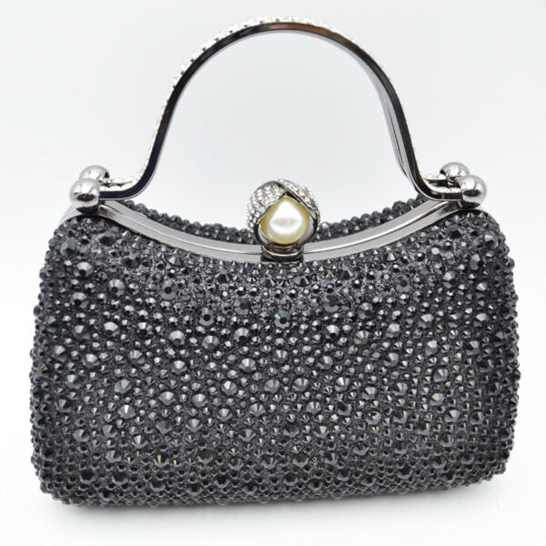 Crystalline Evening Clutch with Top Handle