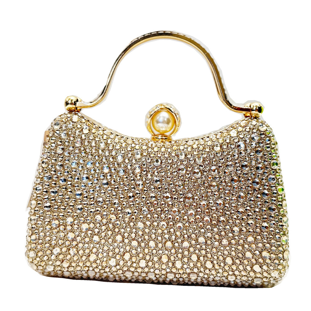 Crystalline Evening Clutch with Top Handle