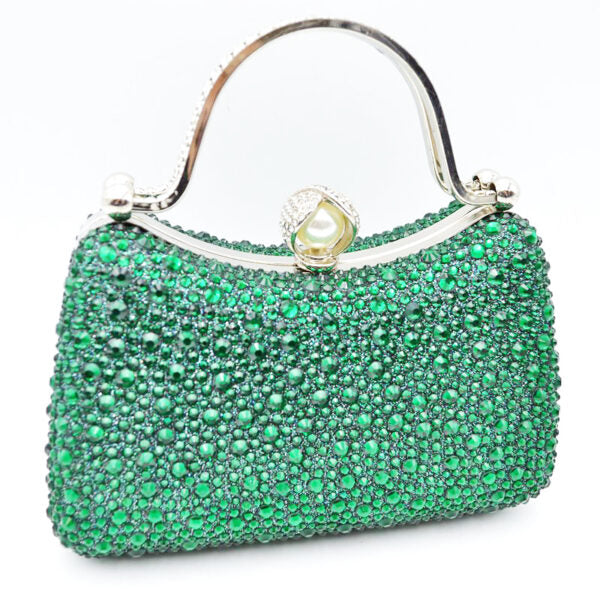 Crystalline Evening Clutch with Top Handle