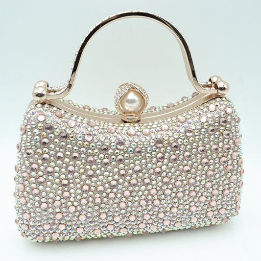 Crystalline Evening Clutch with Top Handle